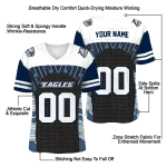 custom georgia southern eagles tire arrows blue black white jersey best selling