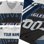 custom georgia southern eagles tire arrows blue black white jersey best selling