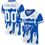 custom georgia state panthers dripping flames blue white jersey best selling
