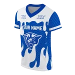 custom georgia state panthers dripping flames blue white jersey best selling