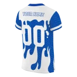 custom georgia state panthers dripping flames blue white jersey best selling