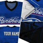 custom georgia state panthers halftone flow blue black jersey best selling