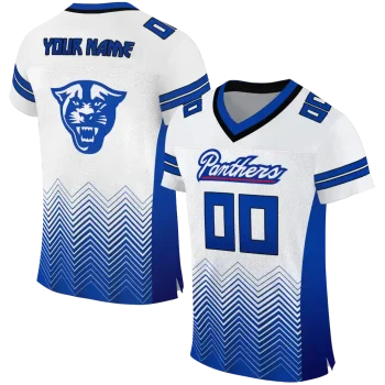 custom georgia state panthers halftone sweep white black jersey best selling