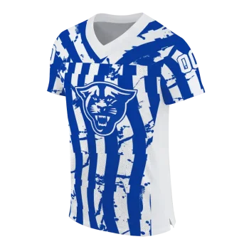 custom georgia state panthers stripe splatter blue jersey fashion forward