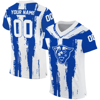 custom georgia state panthers striped texture blue jersey best selling