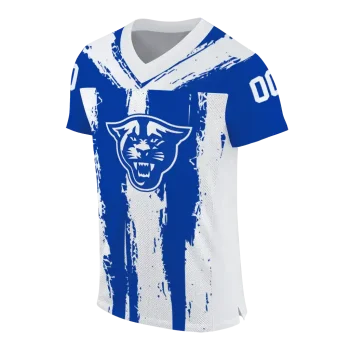 custom georgia state panthers striped texture blue jersey fashion forward