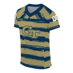custom georgia tech yellow jackets art stripe gold jersey best selling