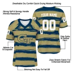 custom georgia tech yellow jackets art stripe gold jersey best selling