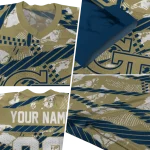 custom georgia tech yellow jackets camo shatter gold jersey best selling