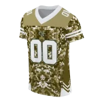 custom georgia tech yellow jackets mirrored pattern gold jersey best selling