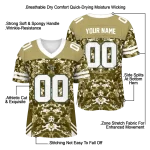 custom georgia tech yellow jackets mirrored pattern gold jersey best selling