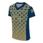 custom georgia tech yellow jackets stacked rectangle gold jersey best selling