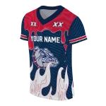 custom gonzaga bulldogs dripping flames blue white jersey best selling