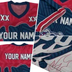 custom gonzaga bulldogs dripping flames blue white jersey best selling