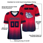custom gonzaga bulldogs halftone sweep red black jersey best selling