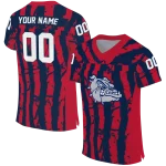 custom gonzaga bulldogs stripe splatter blue jersey best selling