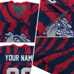 custom gonzaga bulldogs stripe splatter blue jersey best selling