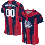 custom gonzaga bulldogs striped texture blue jersey best selling