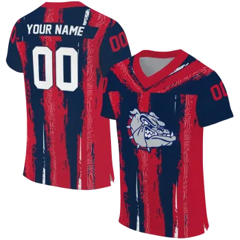 custom gonzaga bulldogs striped texture blue jersey best selling