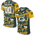 custom green bay packers camo shatter green jersey best selling