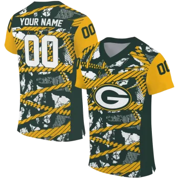 custom green bay packers camo shatter green jersey best selling