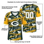 custom green bay packers camo shatter green jersey best selling