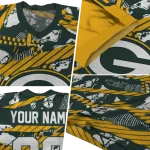 custom green bay packers camo shatter green jersey best selling