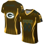 custom green bay packers dynamic dots gold jersey best selling