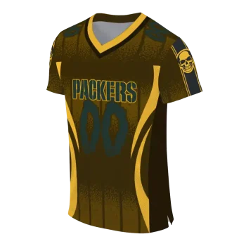 custom green bay packers dynamic dots gold jersey fashion forward