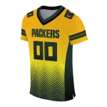 custom green bay packers halftone sweep gold black jersey best selling