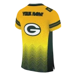 custom green bay packers halftone sweep gold black jersey best selling