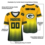 custom green bay packers halftone sweep gold black jersey best selling