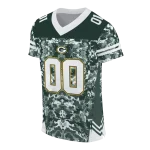 custom green bay packers mirrored pattern green jersey best selling