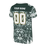 custom green bay packers mirrored pattern green jersey best selling