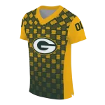 custom green bay packers stacked rectangle green jersey best selling