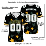 custom green bay packers star cluster black jersey best selling