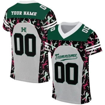 custom hawaii rainbow warriors brushstroke xs silver black jersey best selling