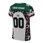 custom hawaii rainbow warriors brushstroke xs silver black jersey best selling