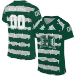 custom hawaii rainbow warriors layered grids green jersey best selling