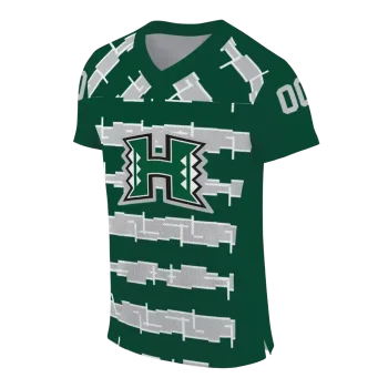 custom hawaii rainbow warriors layered grids green jersey fashion forward