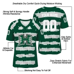 custom hawaii rainbow warriors layered grids green jersey best selling