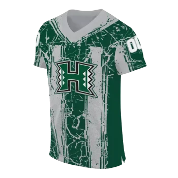 custom hawaii rainbow warriors rugged stripes green jersey fashion forward