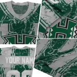 custom hawaii rainbow warriors rugged stripes green jersey best selling