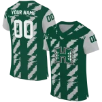 custom hawaii rainbow warriors stripe block green jersey best selling