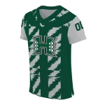 custom hawaii rainbow warriors stripe block green jersey best selling