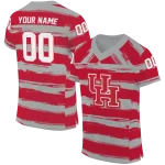 custom houston cougars art stripe red jersey best selling