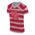 custom houston cougars art stripe red jersey best selling