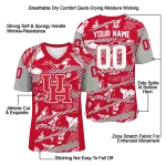 custom houston cougars camo shatter red jersey best selling