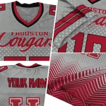 custom houston cougars halftone sweep gray black jersey best selling