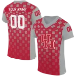 custom houston cougars stacked rectangle red jersey best selling